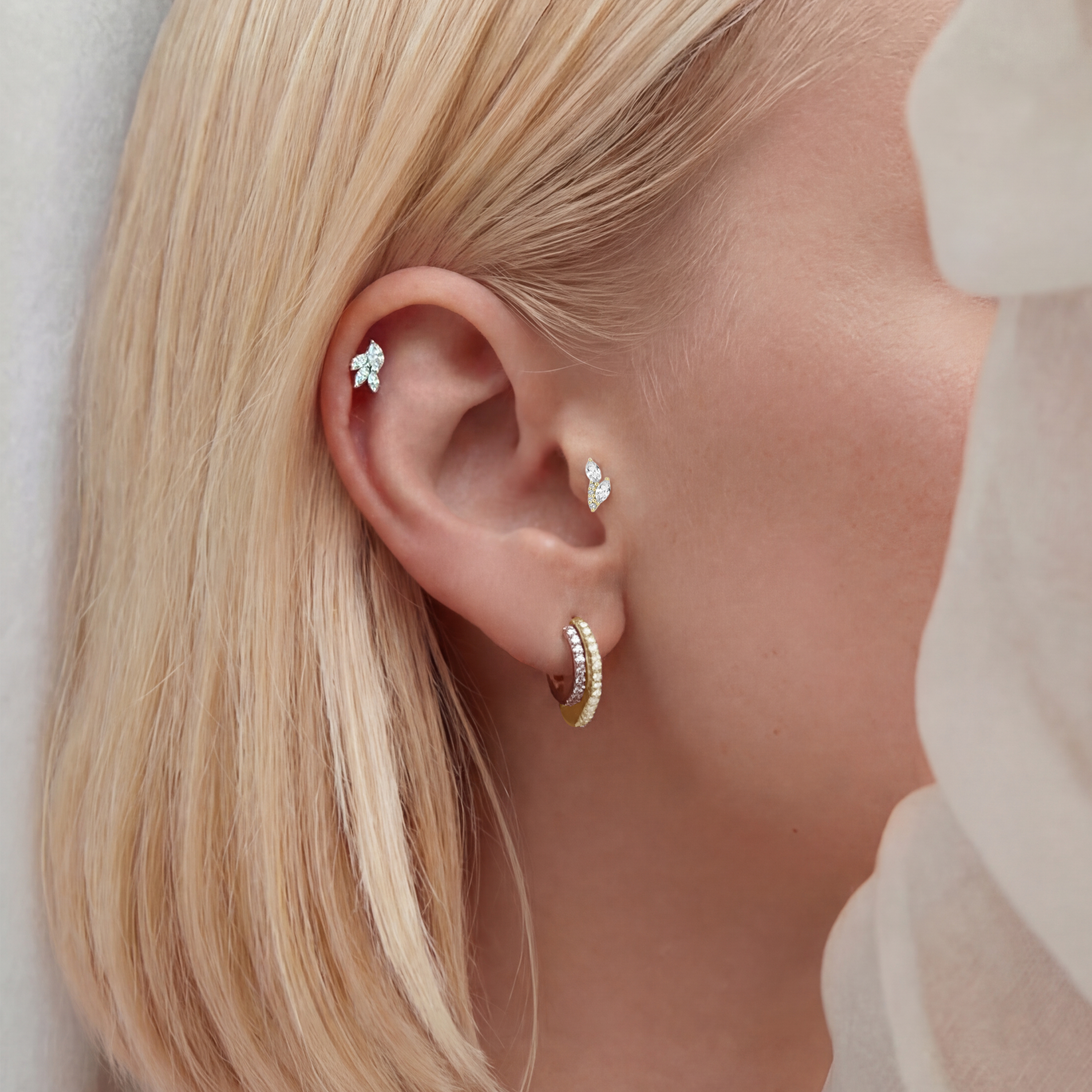 MARQUISE DUO MINI EARRING