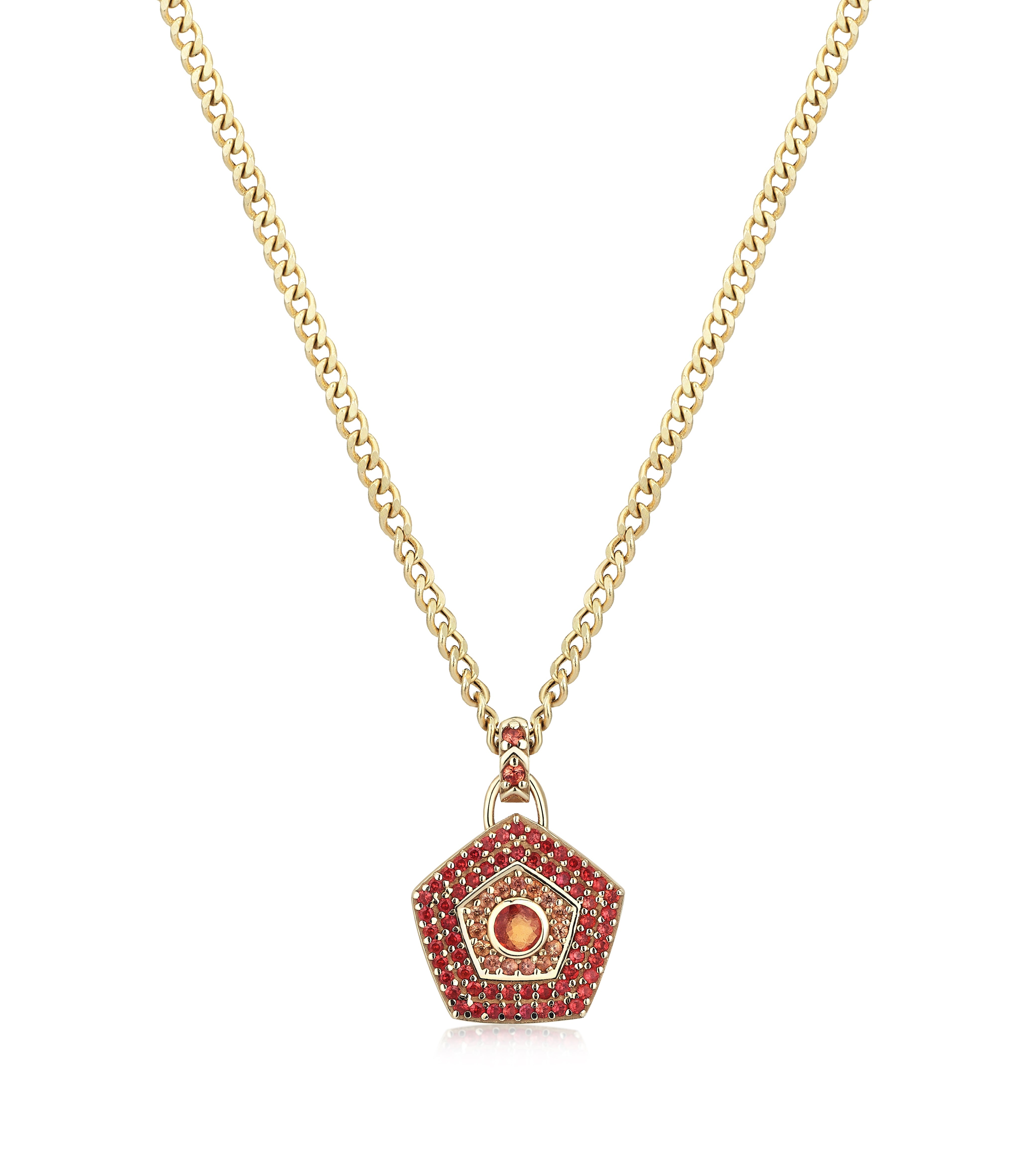 VILUNA NECKLACE WITH ORANGE SAPPHIRE