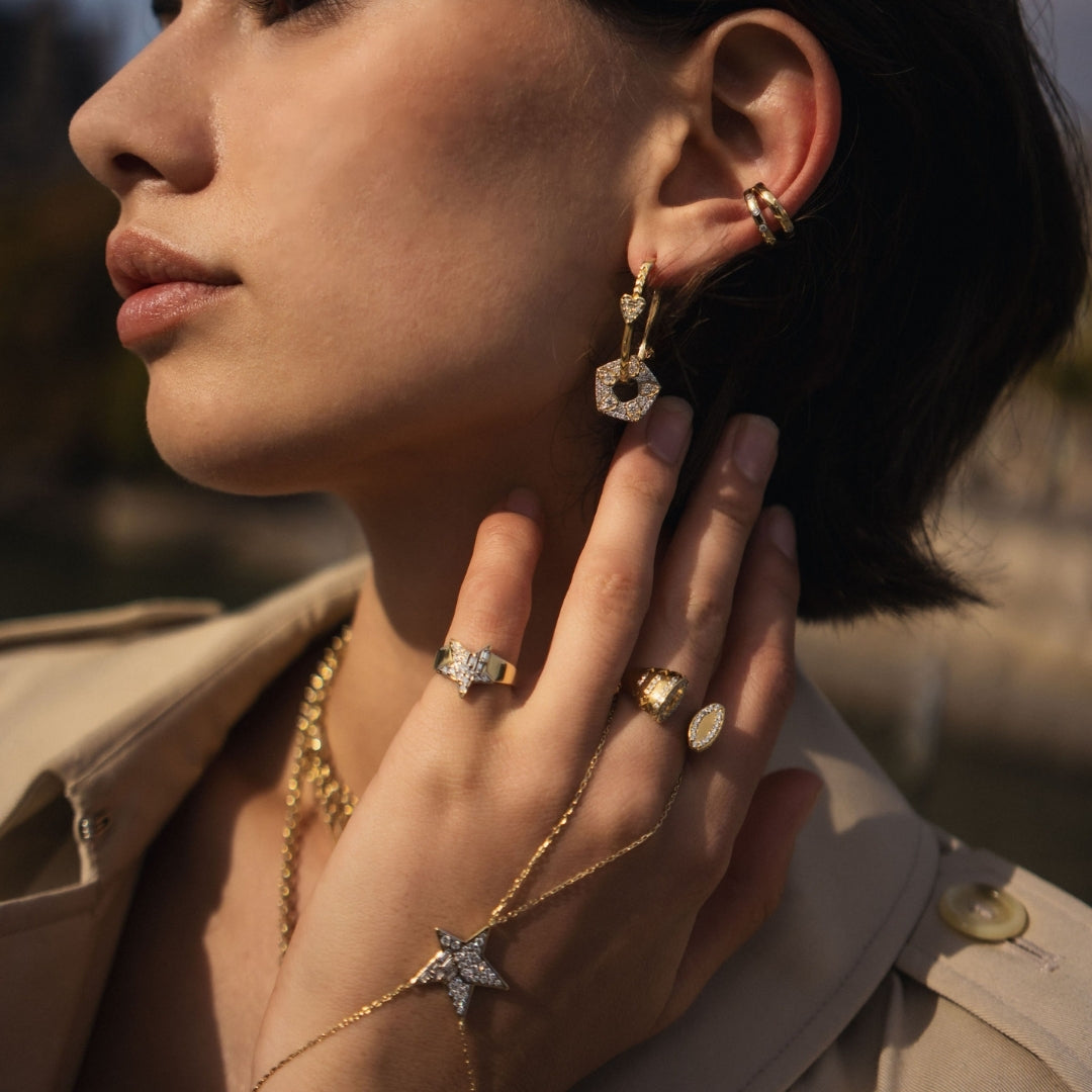 DROVA PENTA DISK PAVE DIAMOND