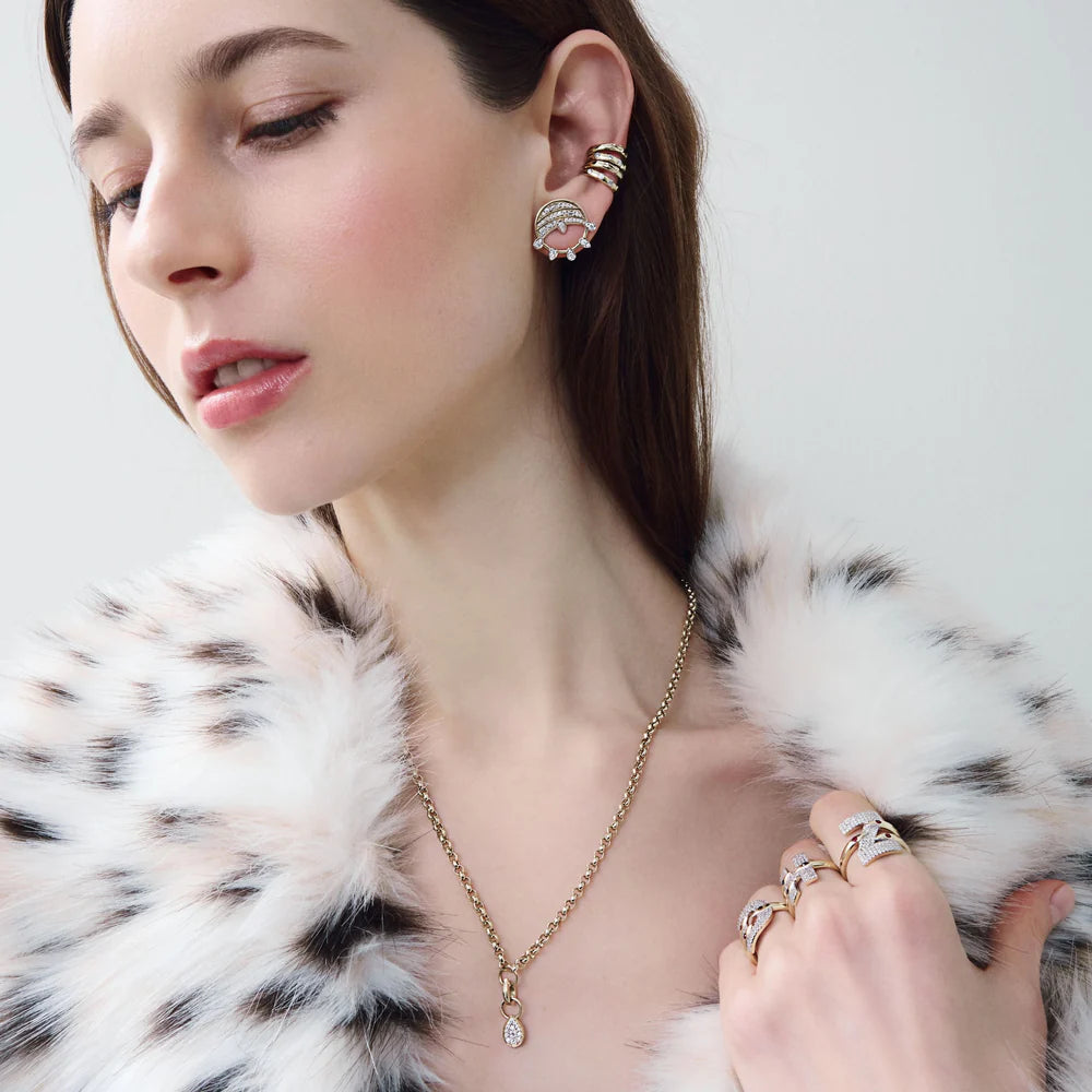 SANDORA DISK PAVE DIAMOND WITH CLIPS