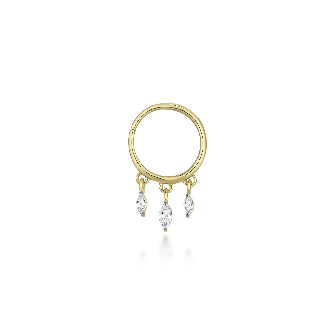 Marquise Drop Hoop