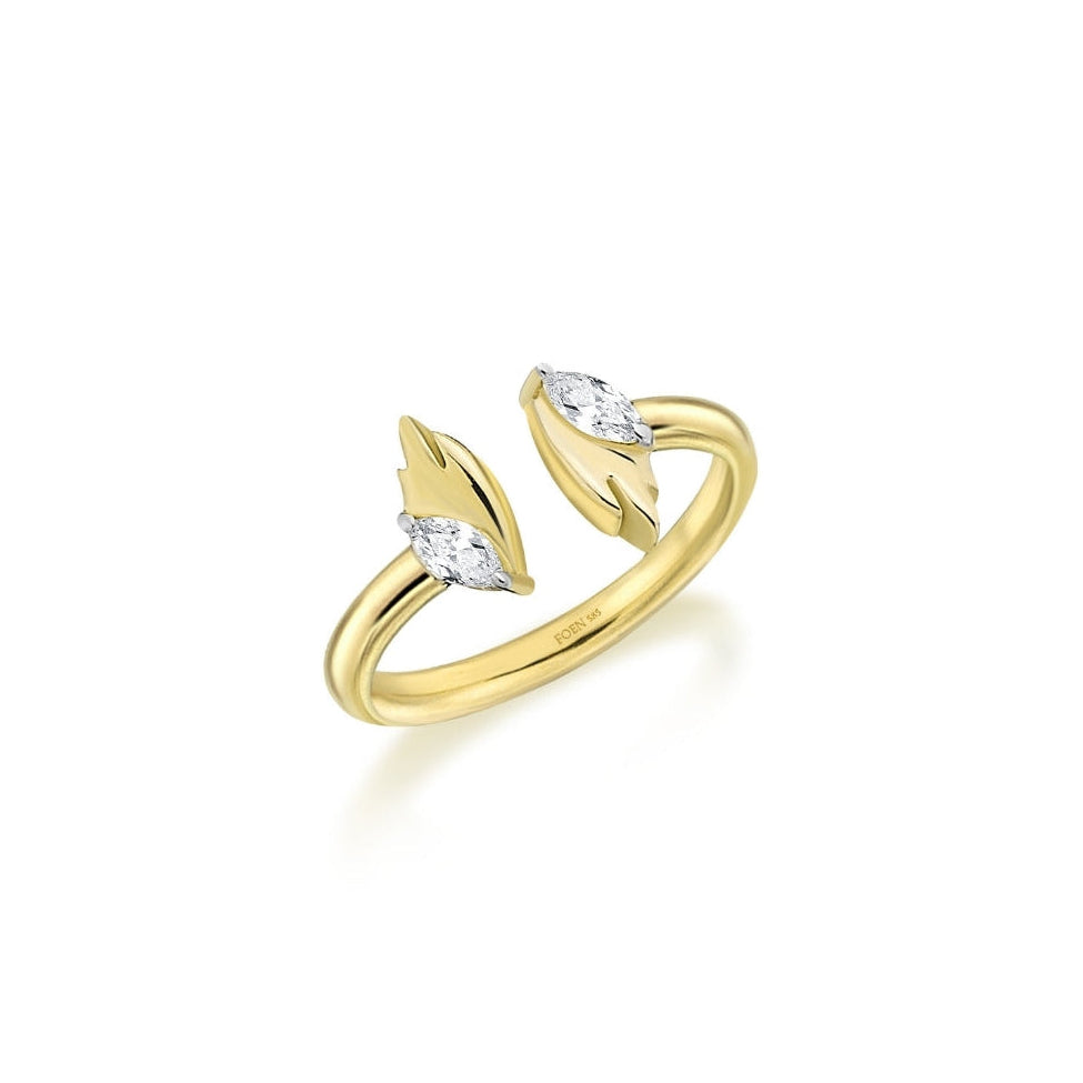 MARQUISE FLAME DUO RING