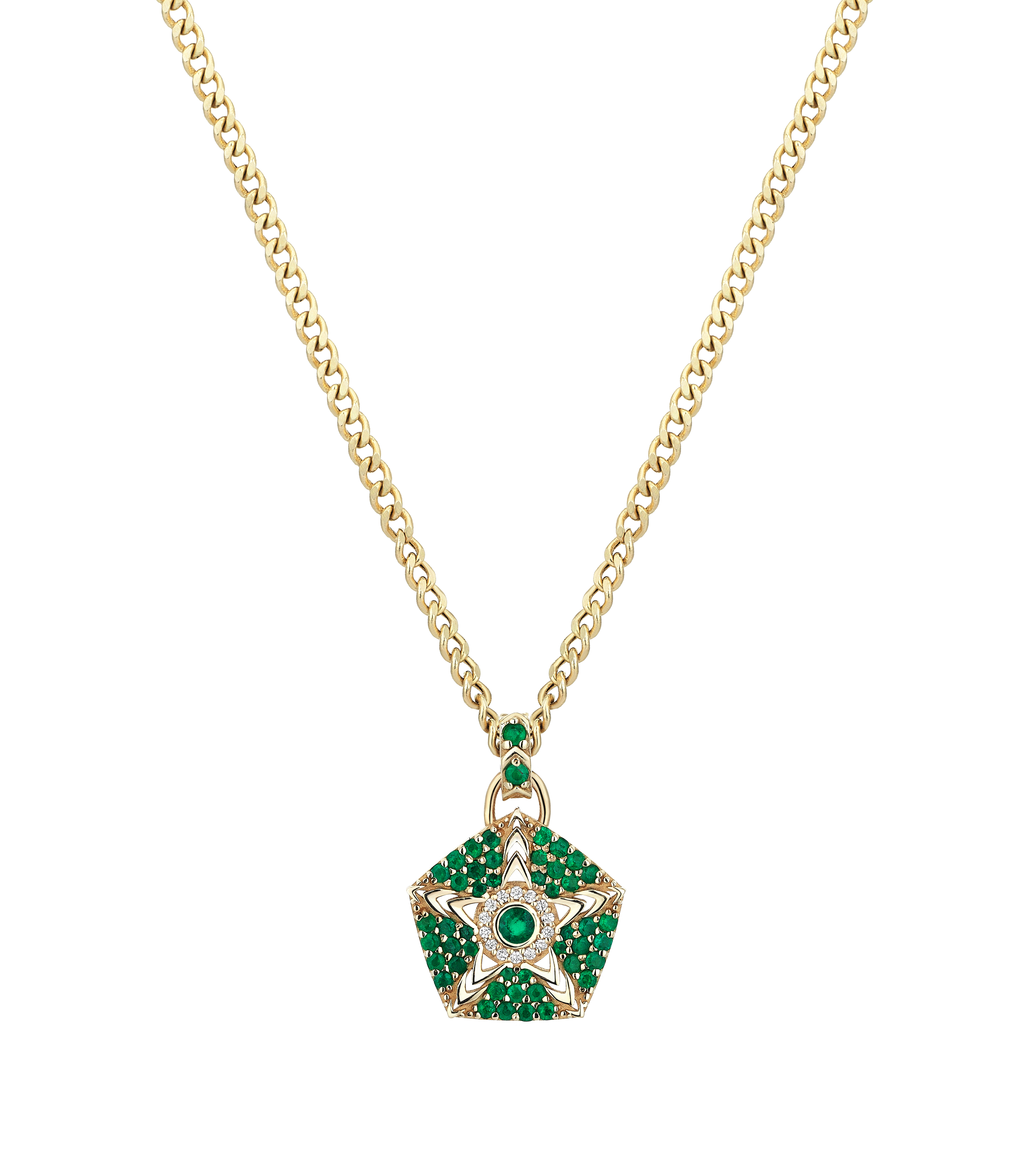 ASTELA WITH EMERALD NECKLACE