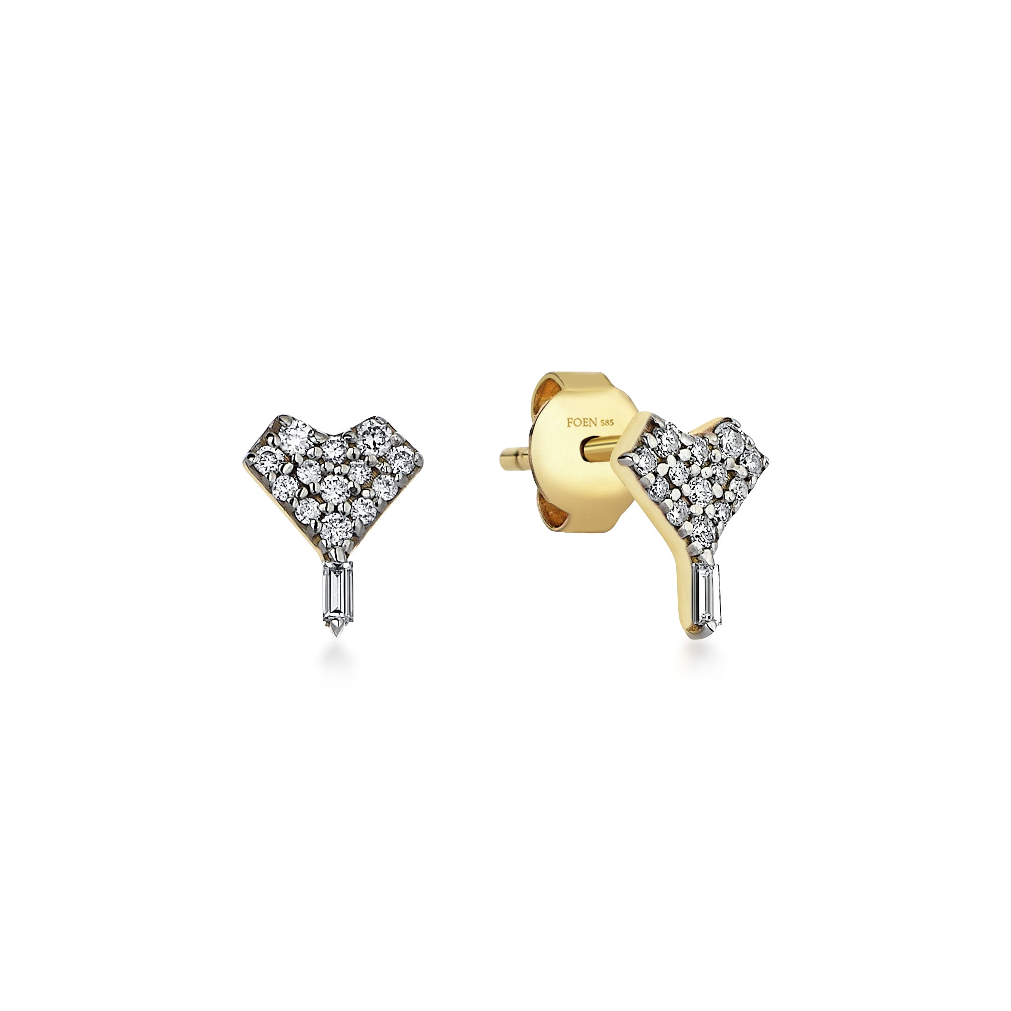 HEART FULL OF DIAMONDS MINI EARRING