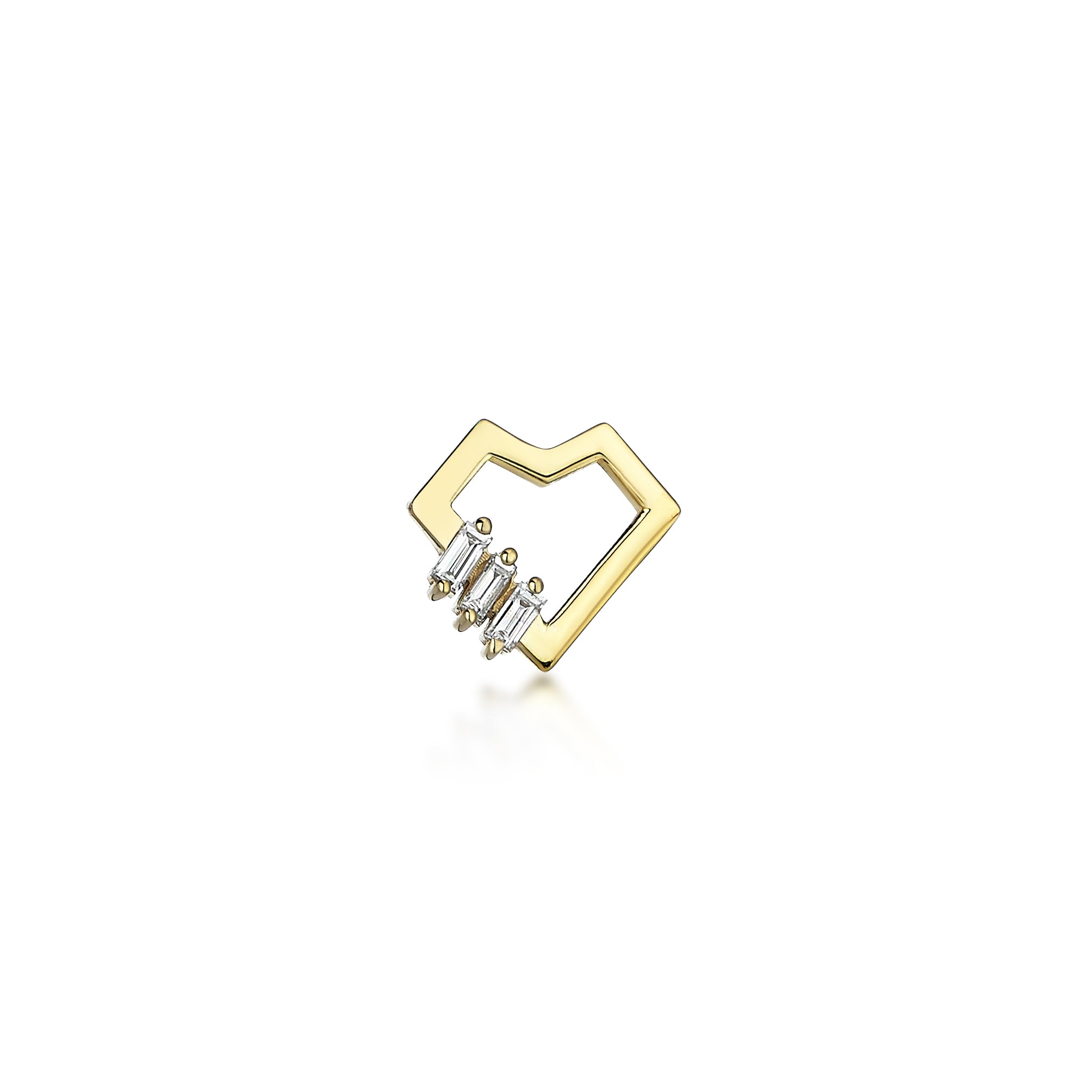 HEART TRIO MINI EARRING