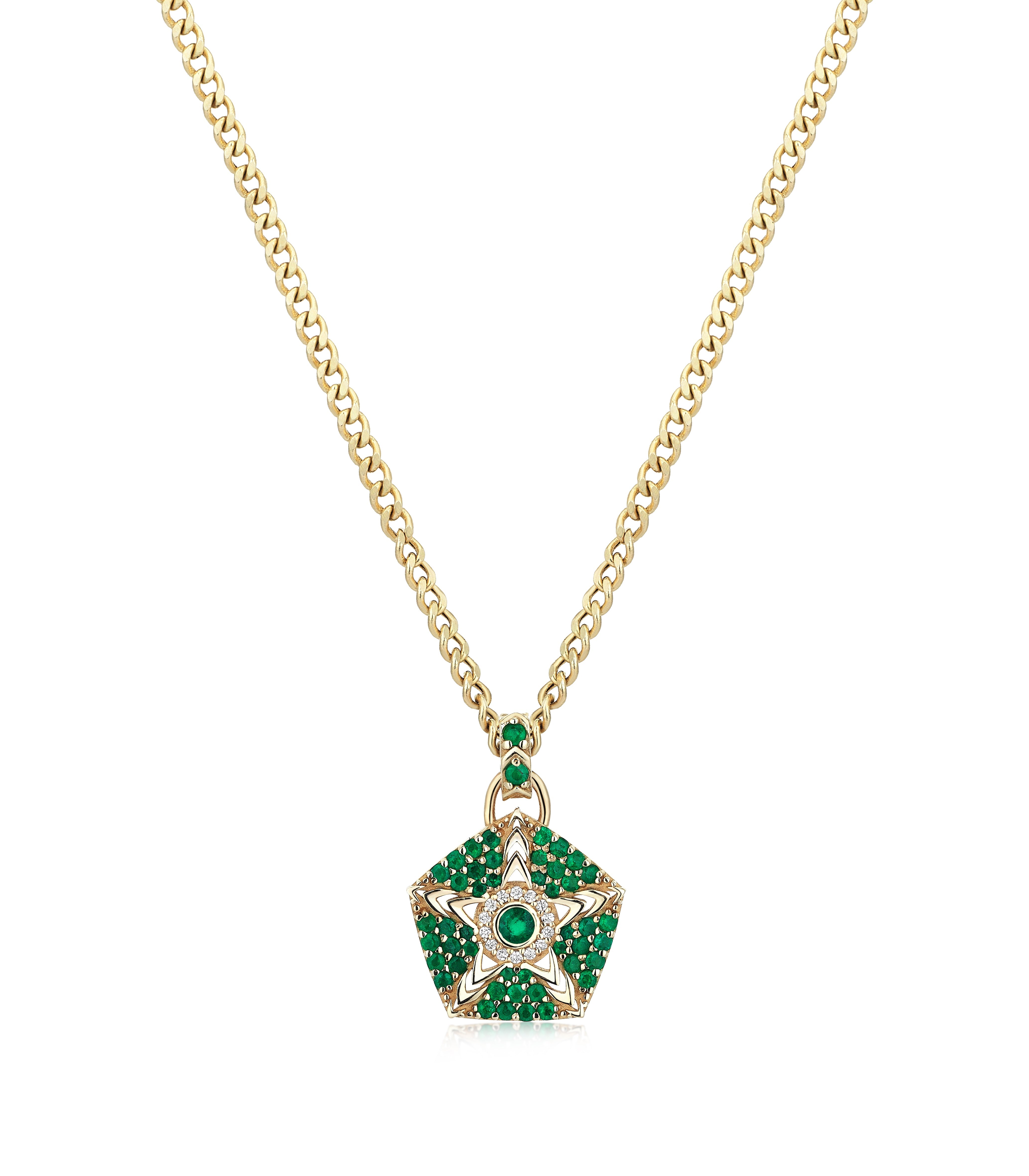 ASTELA WITH EMERALD NECKLACE