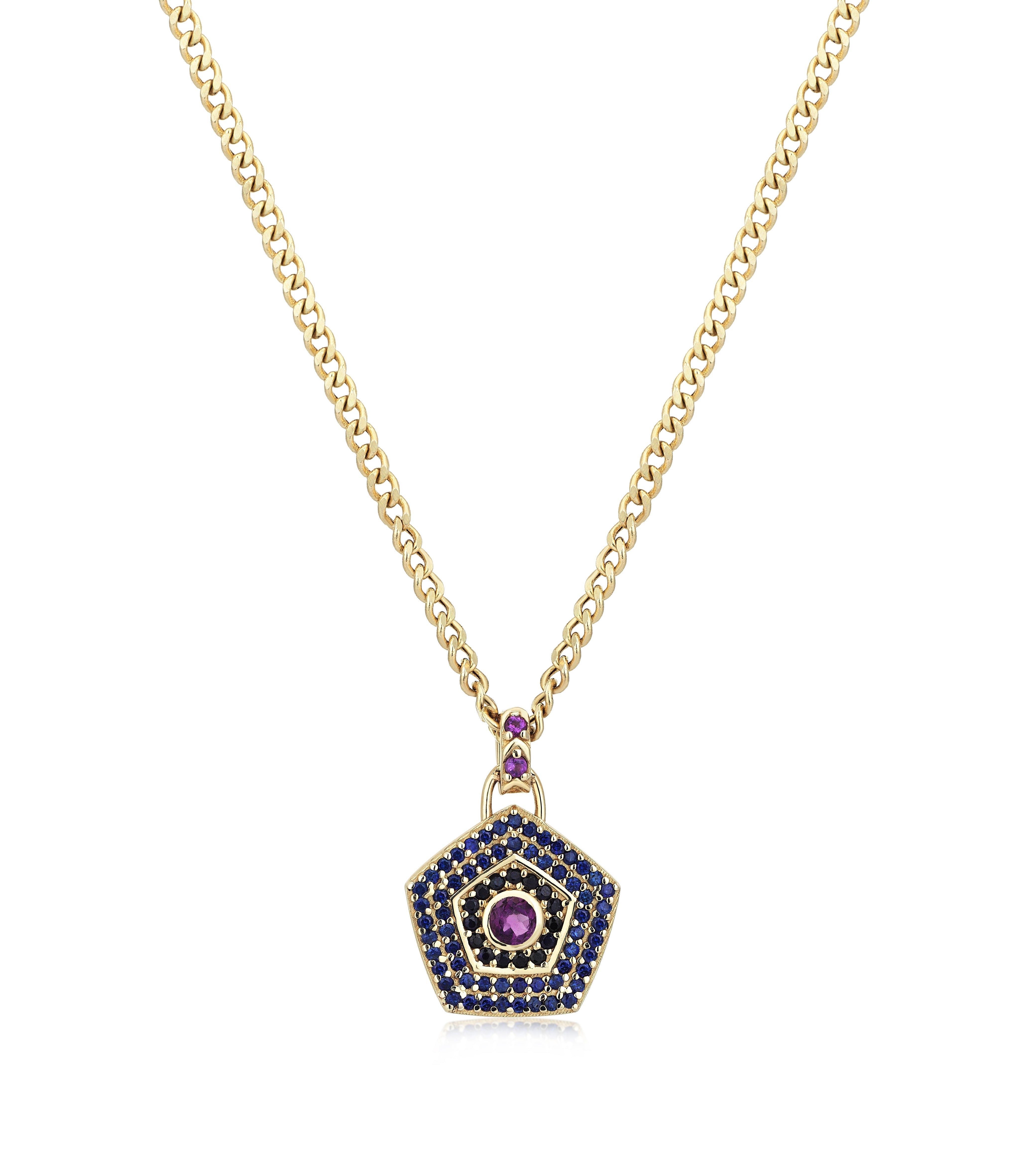 VILUNA NECKLACE WITH SAPPHIRE & AMETHYST