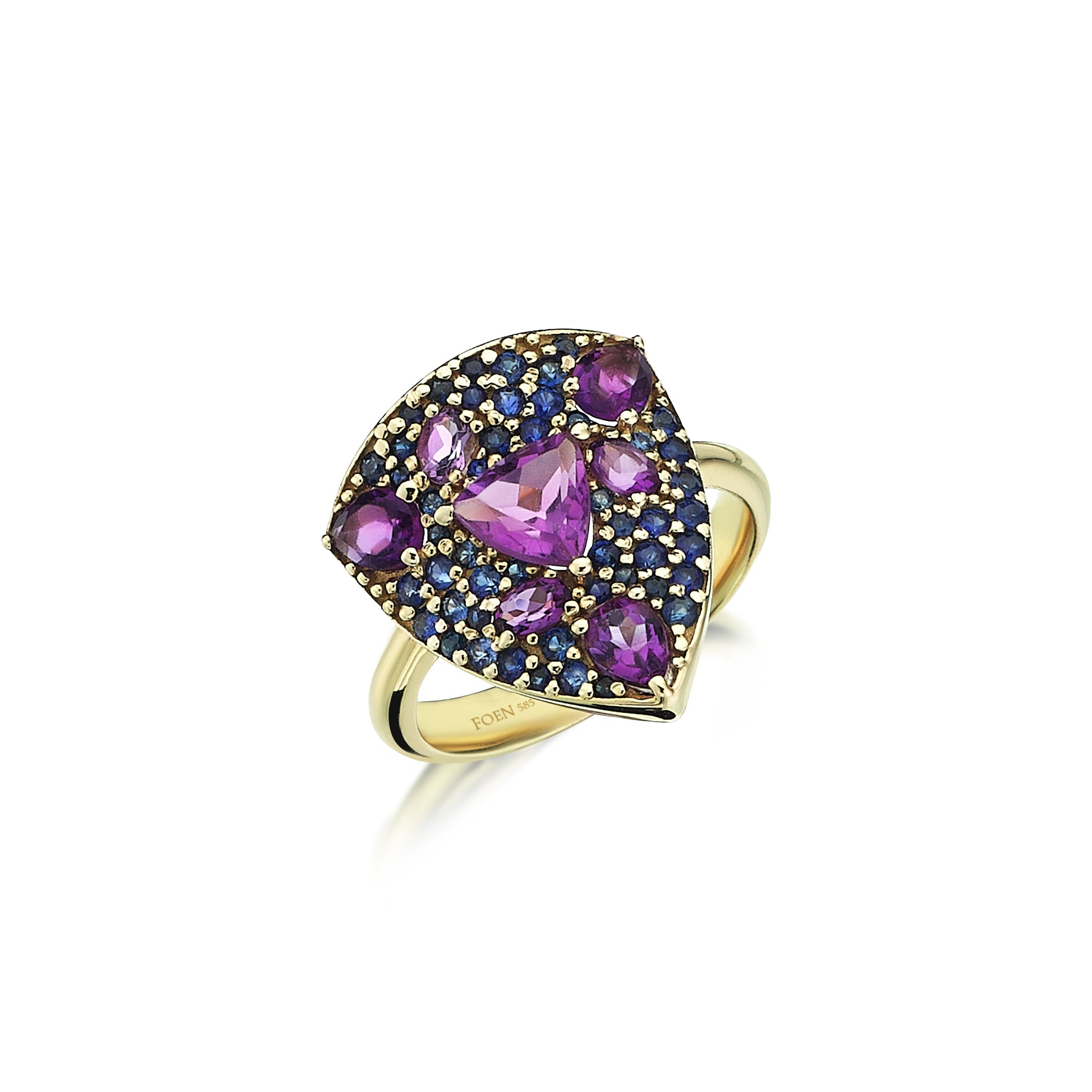 THREA RING WITH SAPPHIRE & AMETHYST