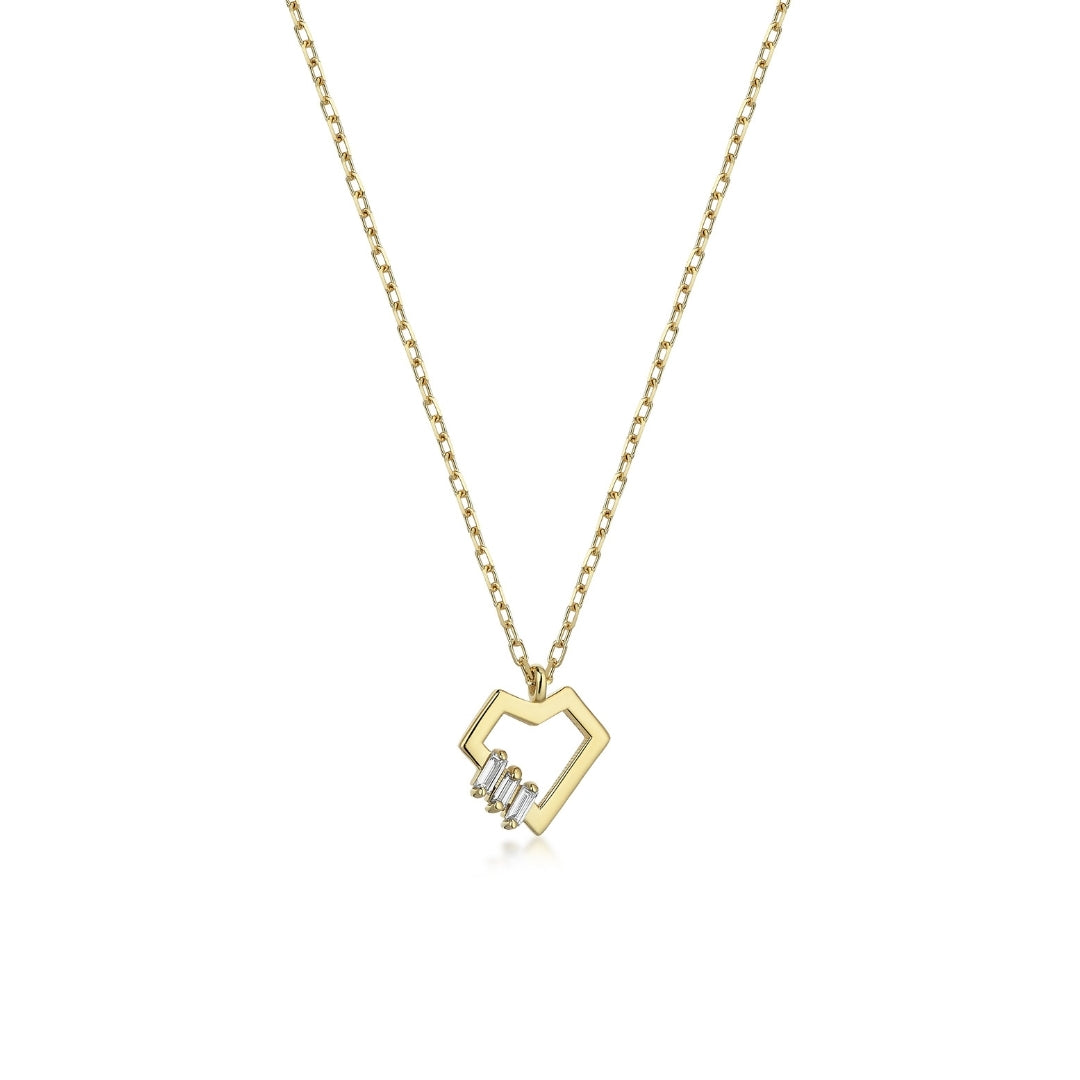 HEART TRIO MINI NECKLACE