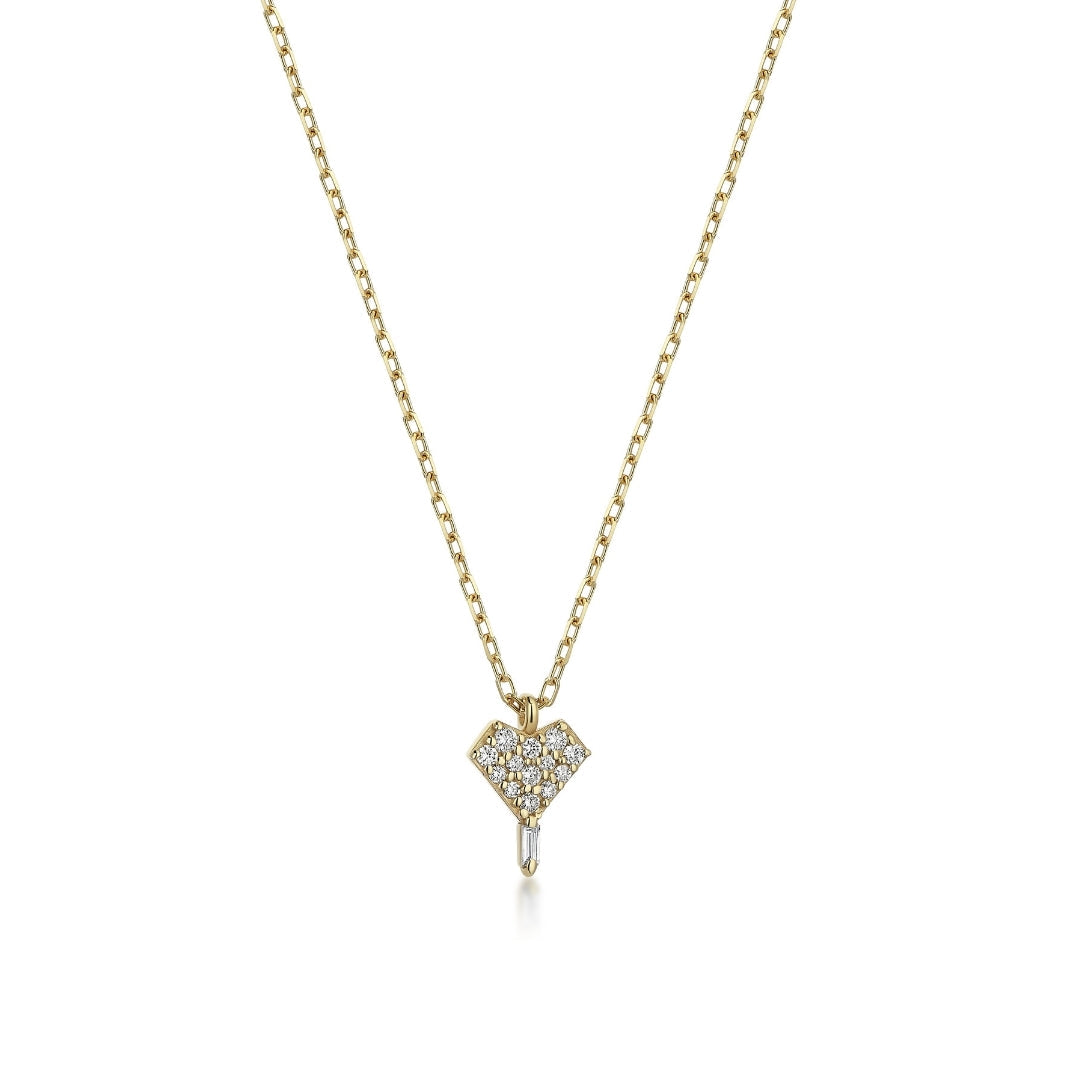 HEART FULL OF DIAMONDS NECKLACE