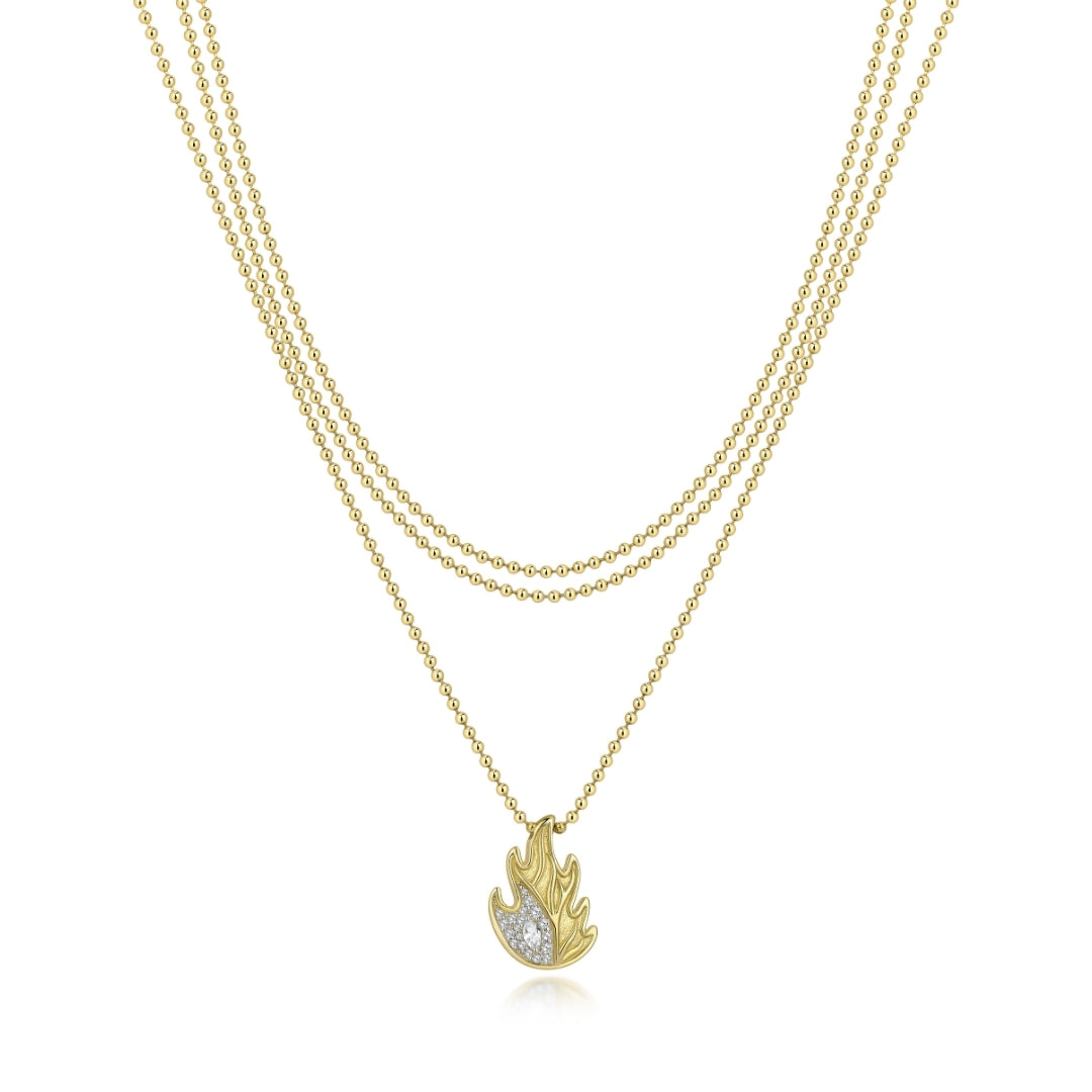 Rise Triple Chain Necklace