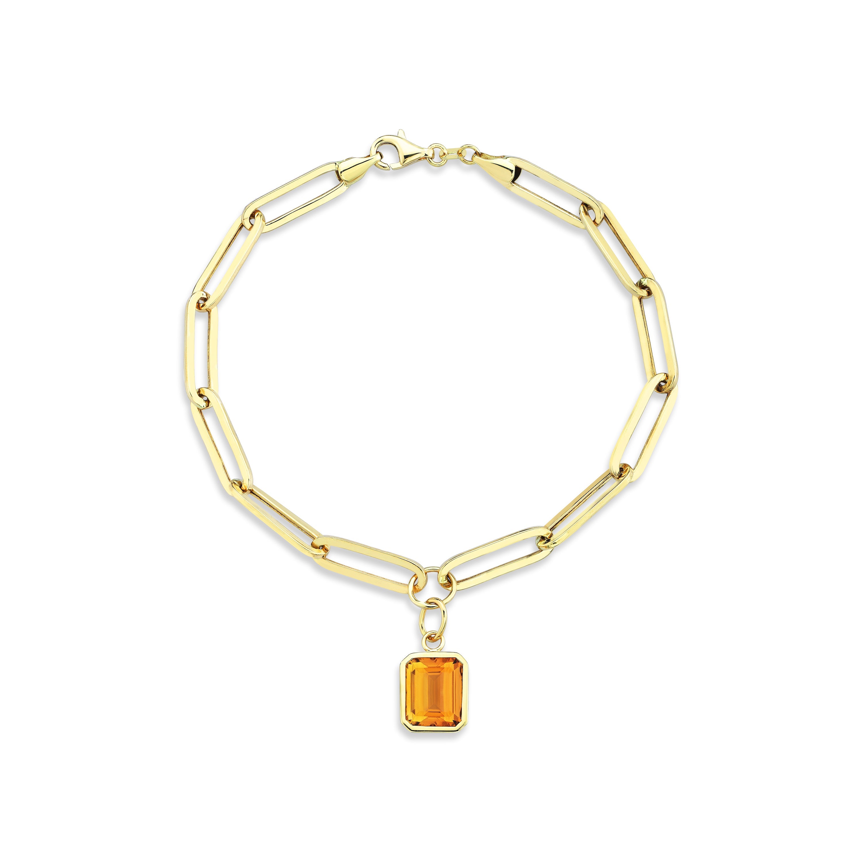 PAPER CLIPS WITH CITRINE BRACELET