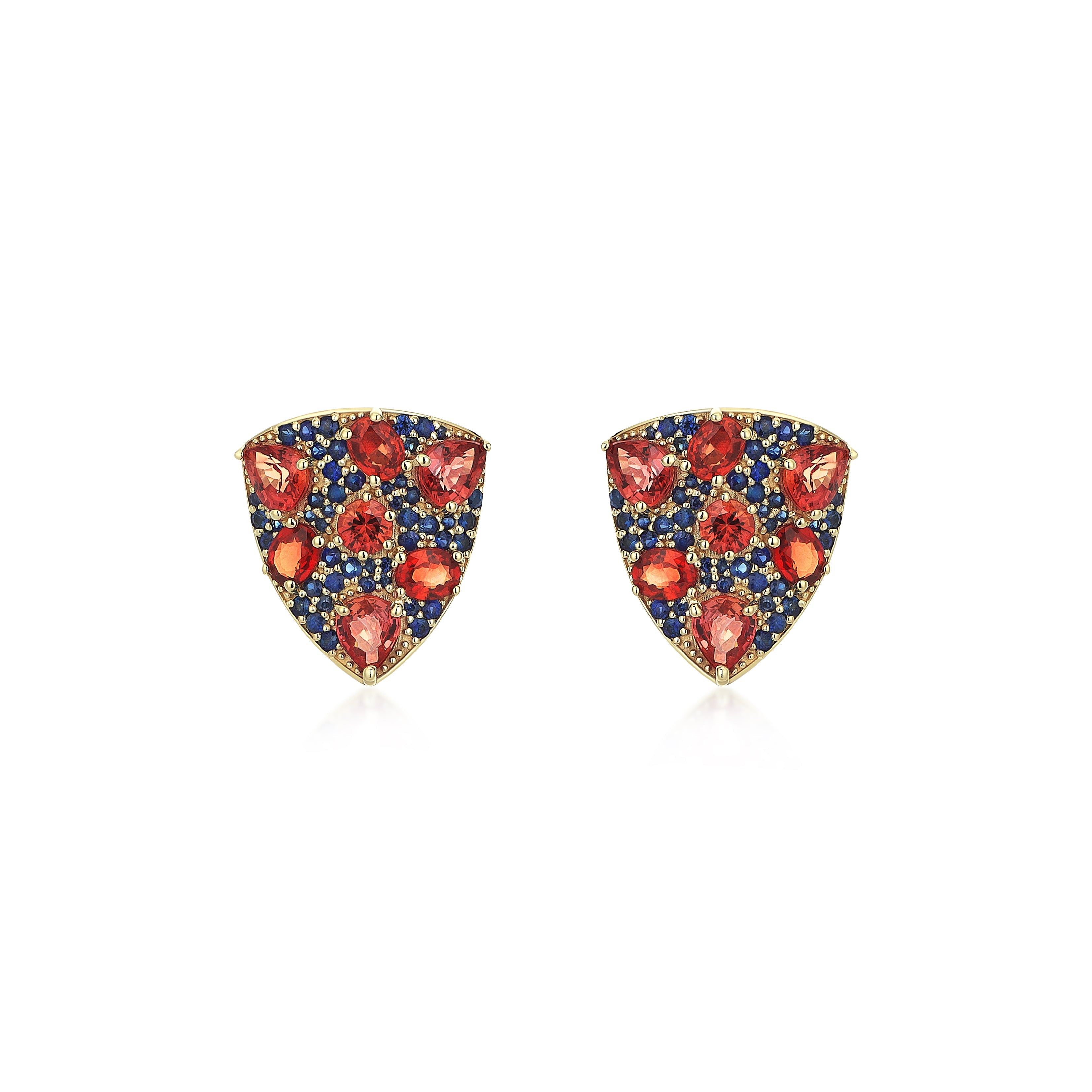 RHEAN EARRING WITH ORANGE SAPPHIRE & SAPPHIRE