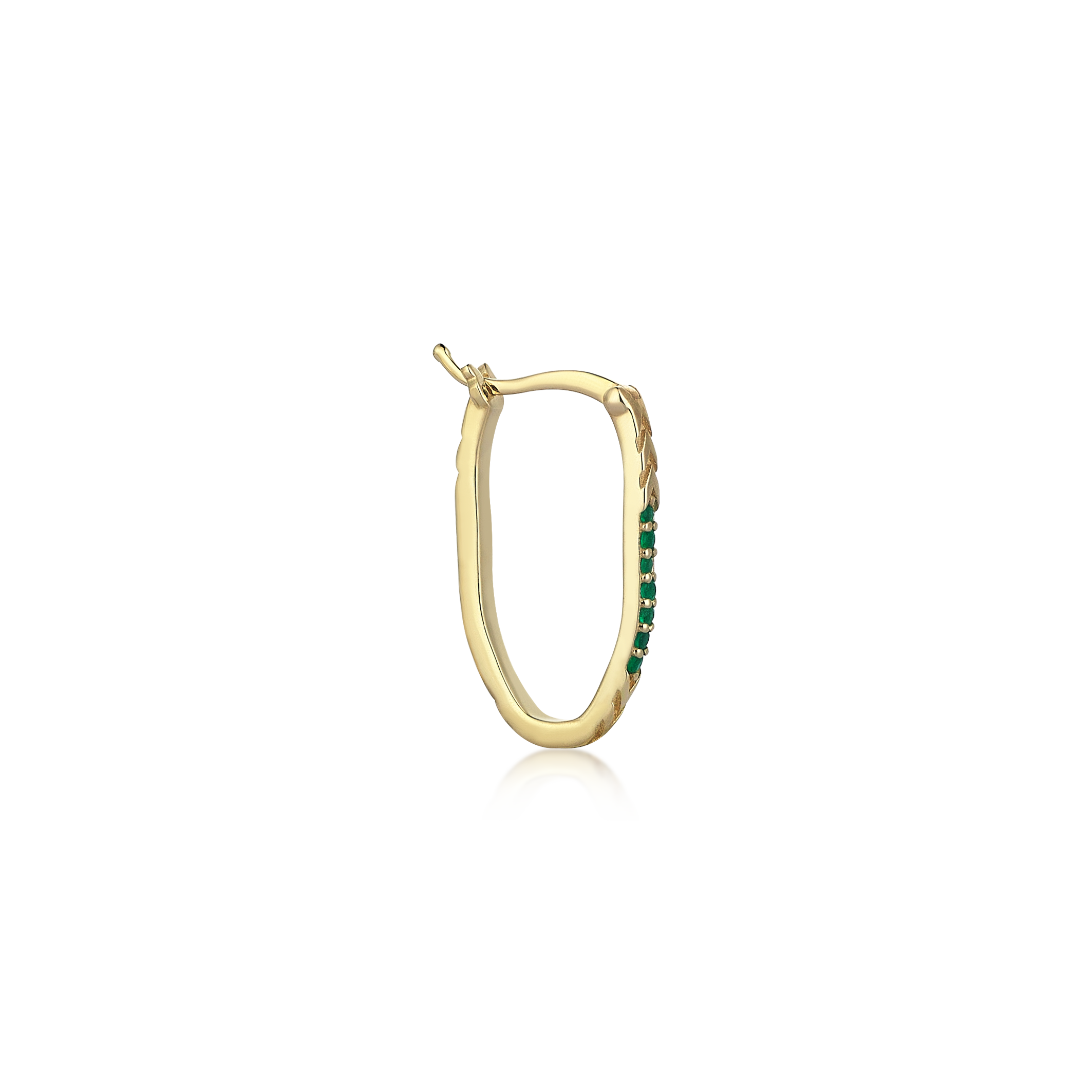 SMALL MAHUKA EMERALD HOOP