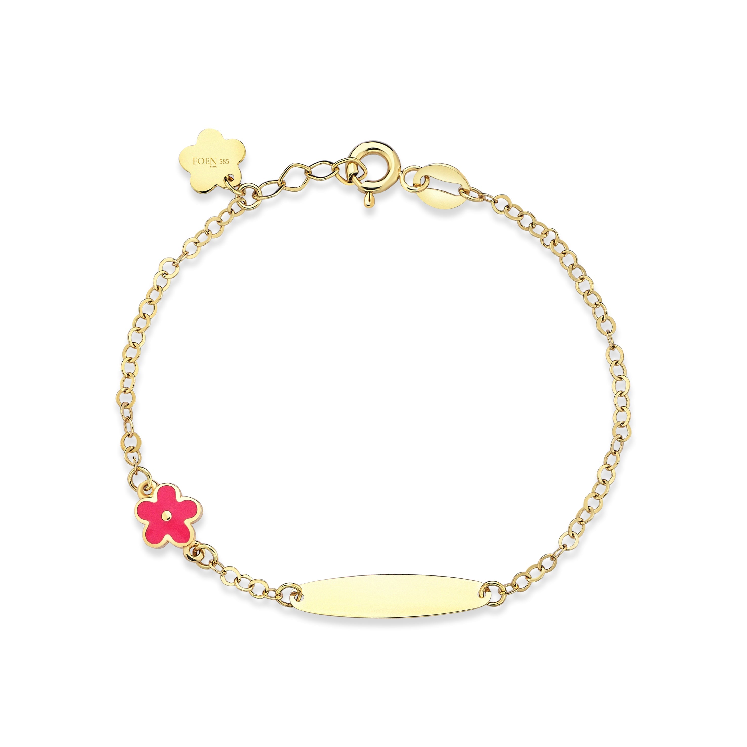 ID BRACELET - PINK FLOWER