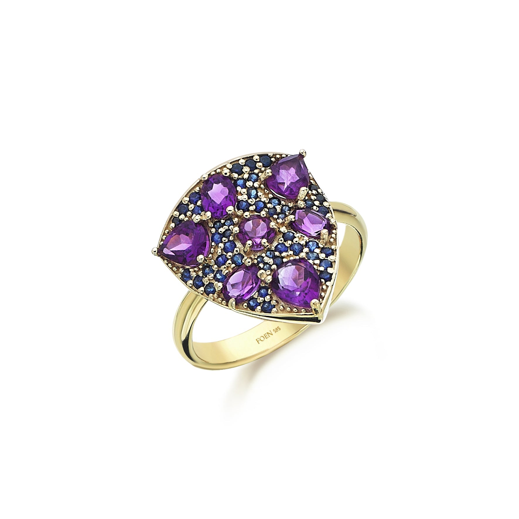 RHEAN WITH SAPPHIRE & AMETHYST RING