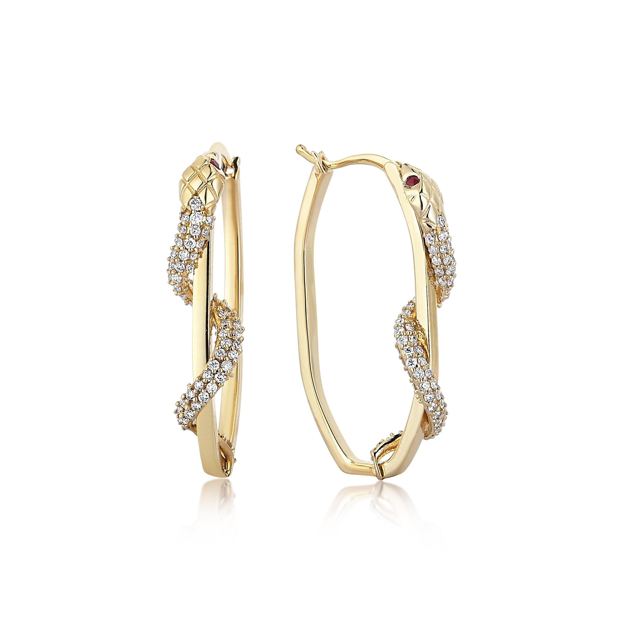 REBORN EARRING WITH PAVE DIAMOND