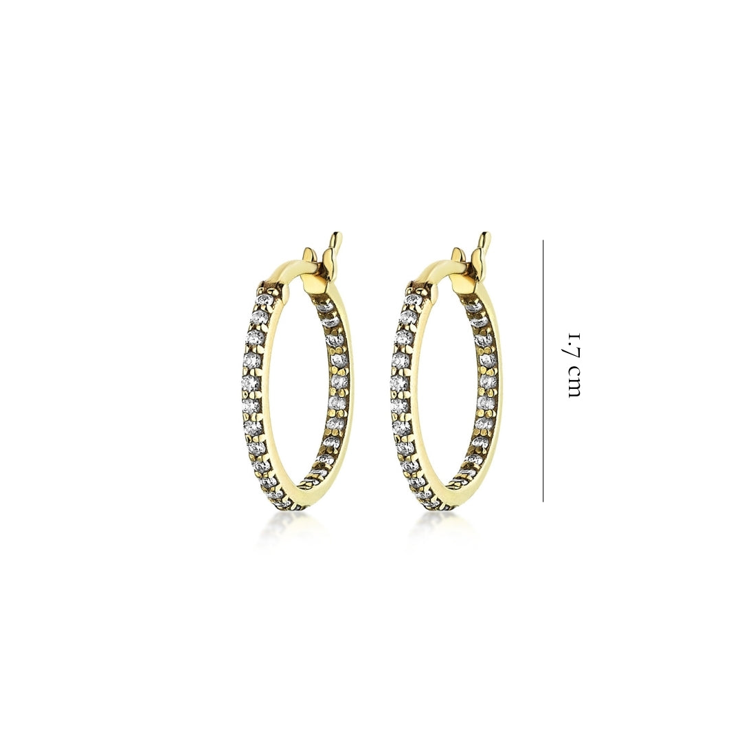 SMALL PAVE HOOP