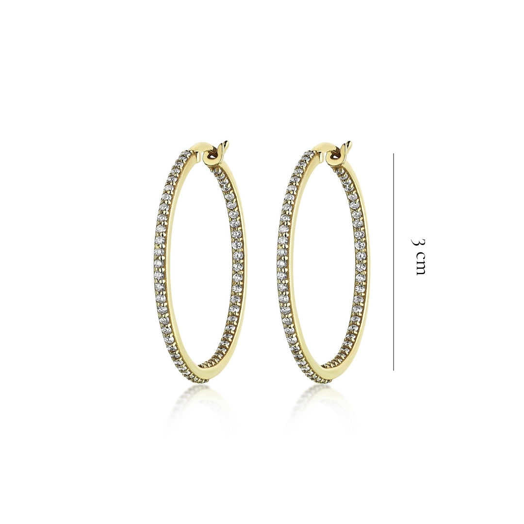 LARGE PAVE HOOP