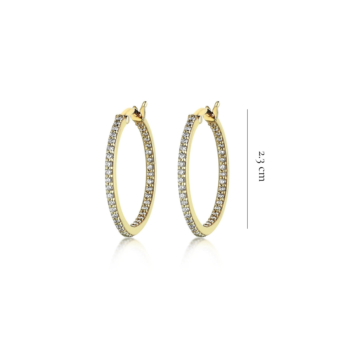 MEDIUM PAVE HOOP